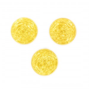 Cabochon rond, jaune 18 mm