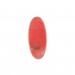 Ovale bicolore, marron et corail 34x15 mm