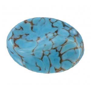 Oval turquoise matrix cabochon 25x18 mm