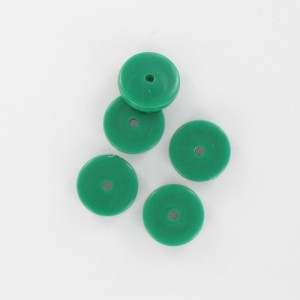 Rondelle, vert foncé 12 mm