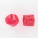 Twisted faceted bead, fuchsia 22 mm