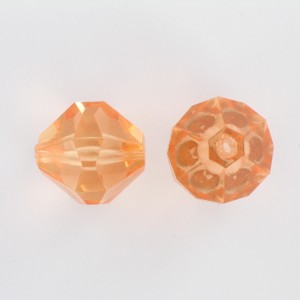 Faceted bicone, rosaline 22 mm