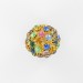 Ball bead with strass, gilded multicoloured 25 mm