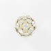 Ball bead with strass, silvered crystal 25 mm