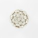 Ball bead with strass, silvered crystal 30 mm