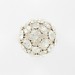 Ball bead with strass, silvered crystal 30 mm