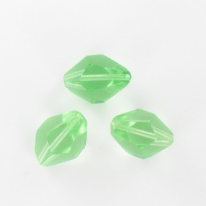 Double cone bead, light green 20x15 mm
