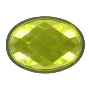 Cabochon facette olivine 25x18 mm