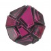 cabochon facettes fuchsia-noir 30 mm