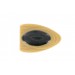 Cabochon bulbe noir et beige clair 36x25 mm