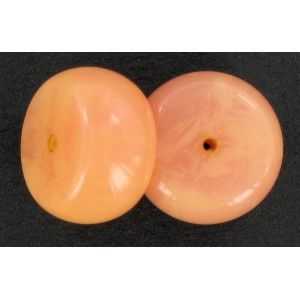 rondelle ambre orangé 18x11 mm