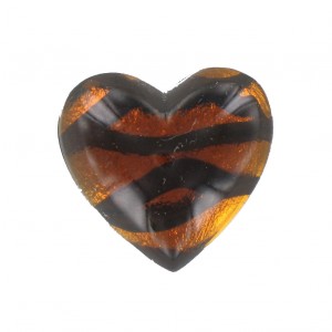 Heart cabochon tortoise shell 25 mm