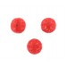 Perle ronde avec motifs arabesques en relief, rouge 14 mm