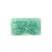 Rectangle 4 trous à décor floral, jade 33x19 mm