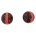 Two tone round bead, brown and pink 20 mm